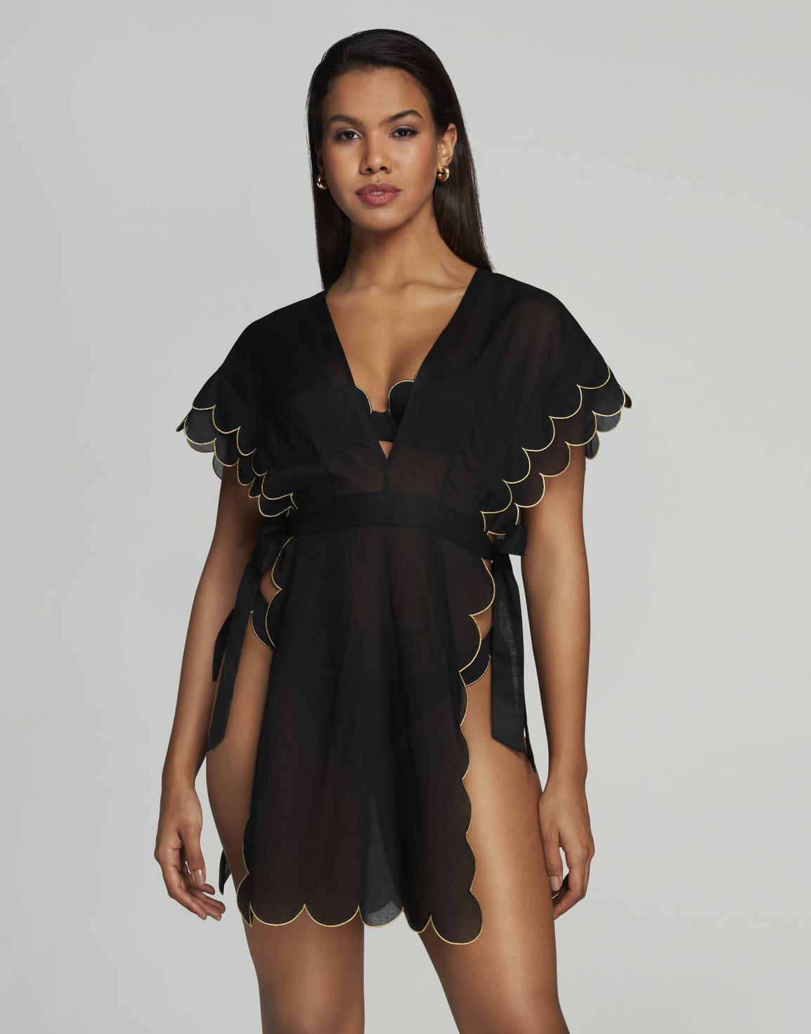 Lorna Short Kaftan Black | Agent Provocateur