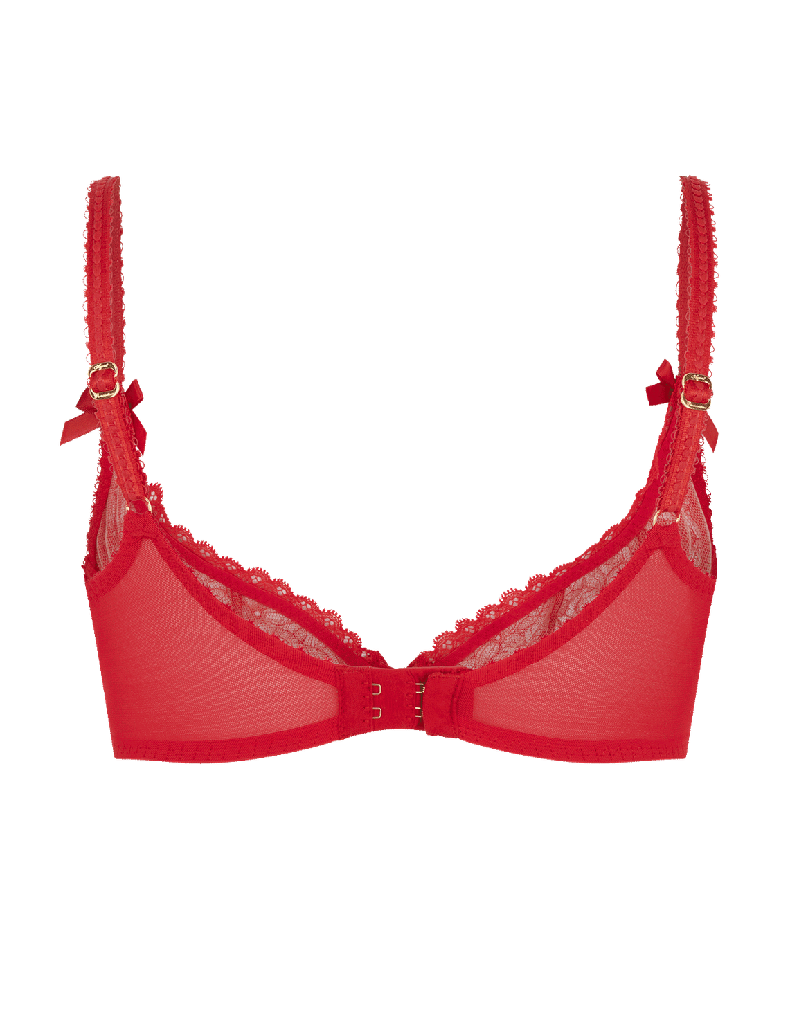 Aliza Demi Cup Plunge Underwired Bra Red | Agent Provocateur