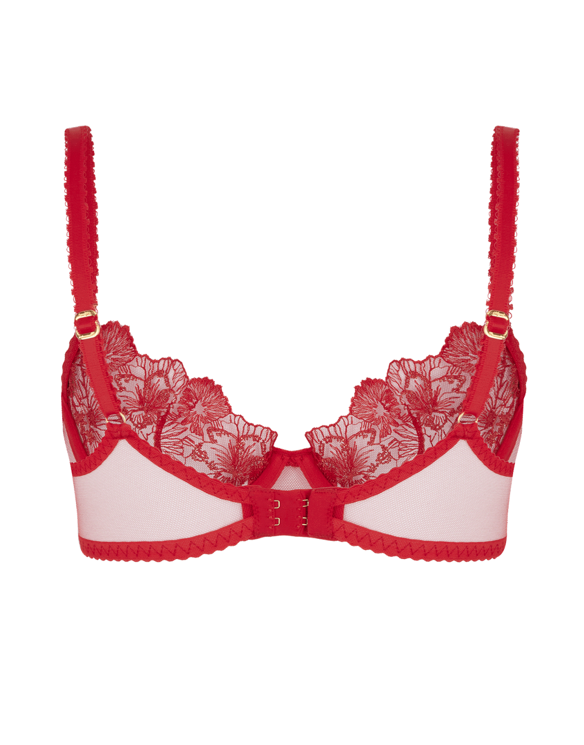 Astria Plunge Underwired Bra Metallic Red | Agent Provocateur