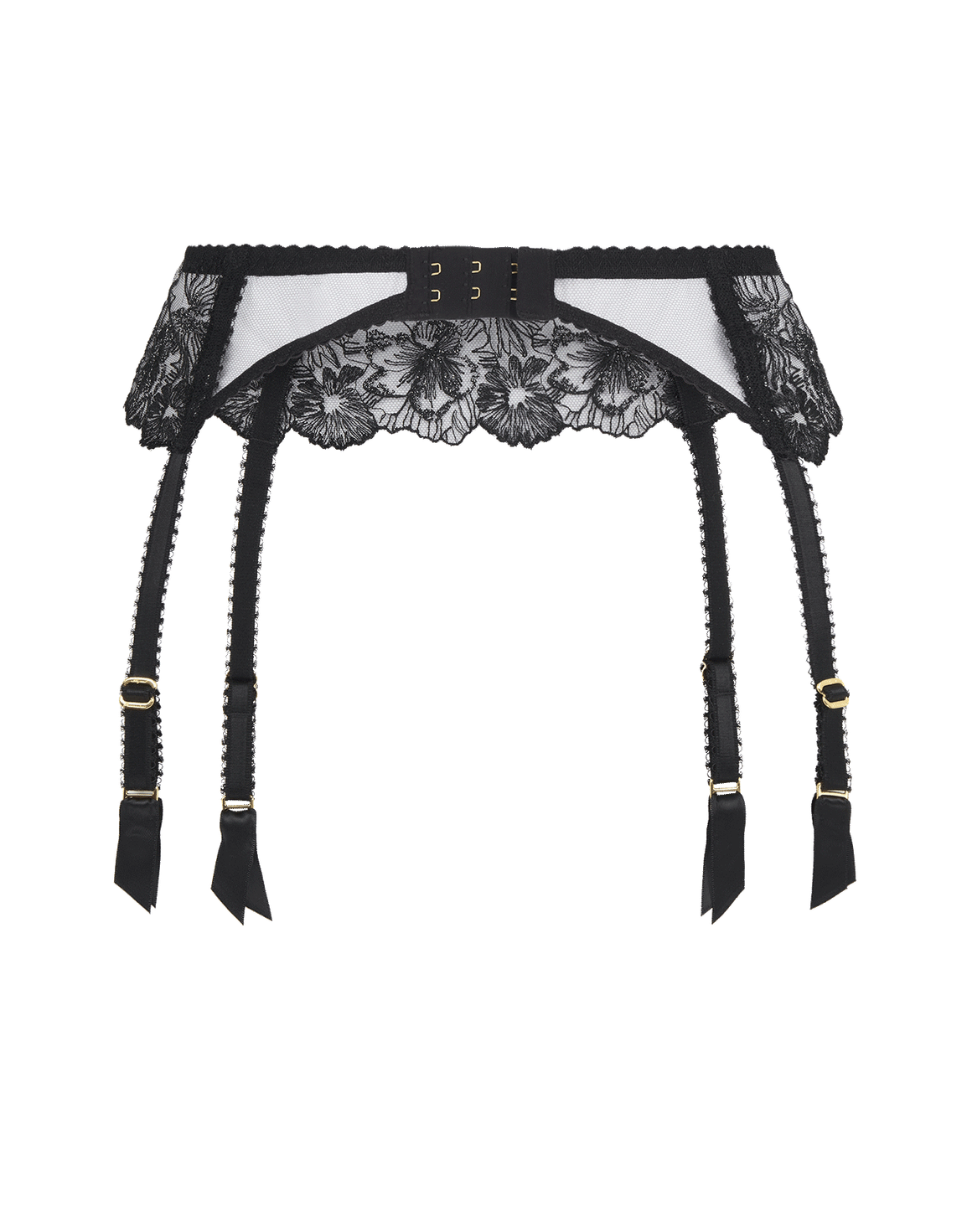 Astria Suspender Metallic Black | Agent Provocateur