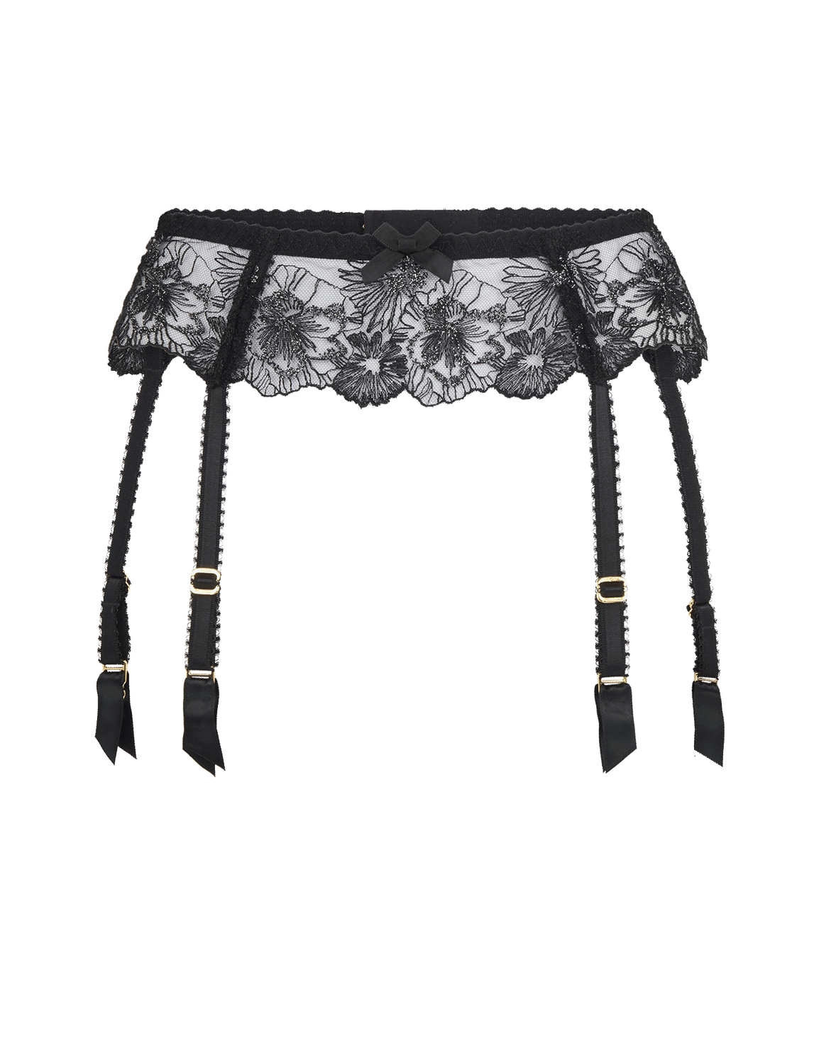 Astria Suspender Metallic Black | Agent Provocateur