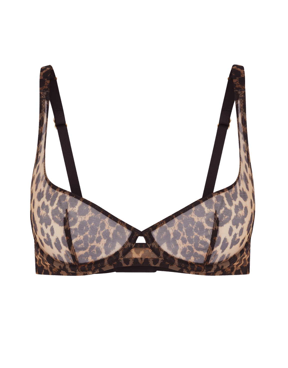Lucky Demi Cup Plunge Underwired Bra Leopard | Agent Provocateur