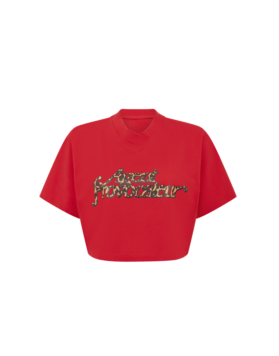 Rayley Crop Top Red/Leopard | Agent Provocateur