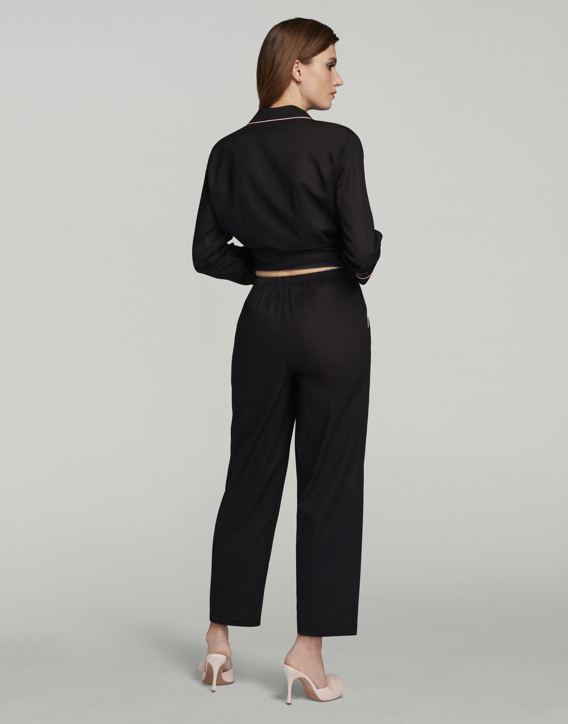 Filipa Long PJ Set Black | Agent Provocateur