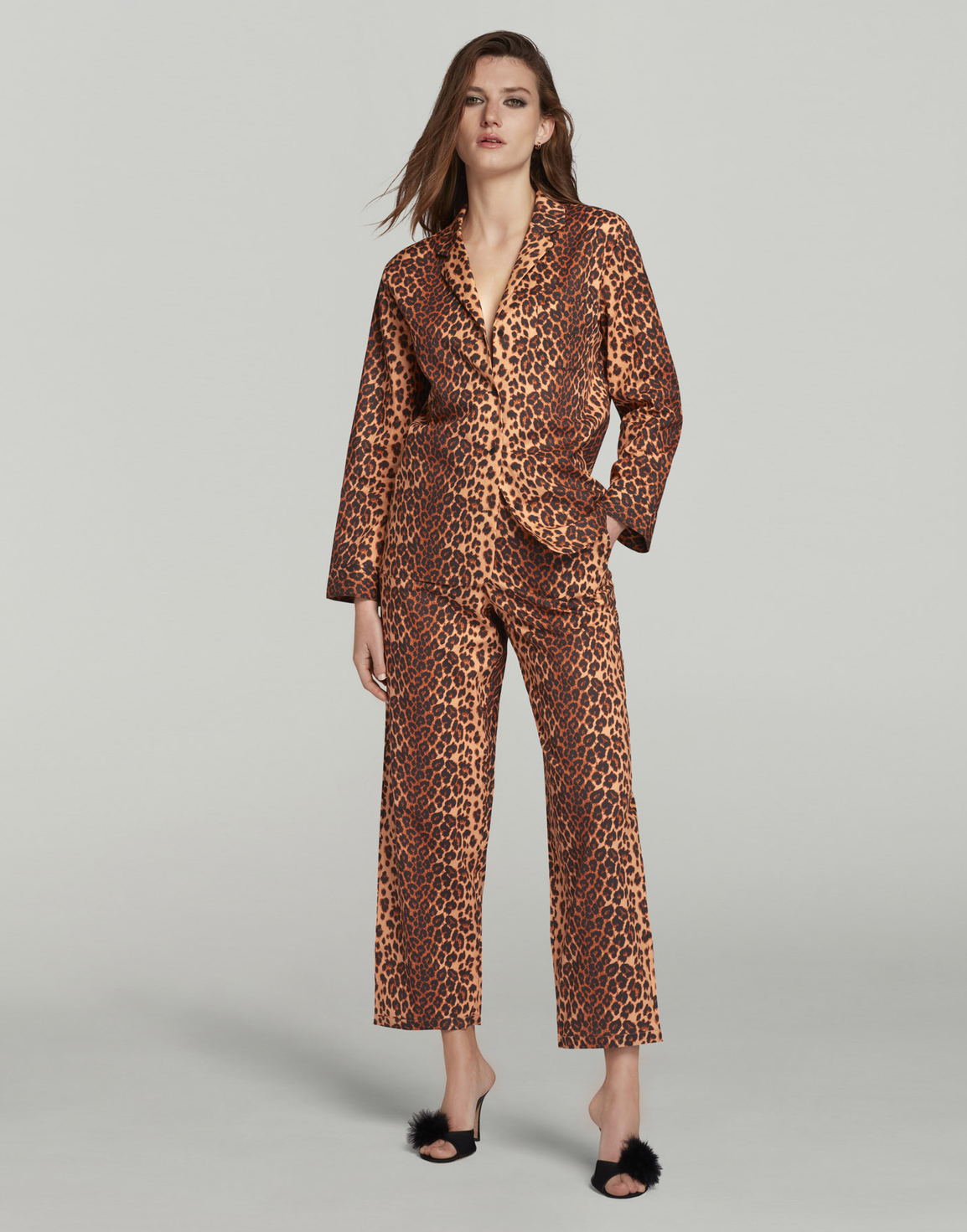 Filipa Long PJ Set Leopard | Agent Provocateur