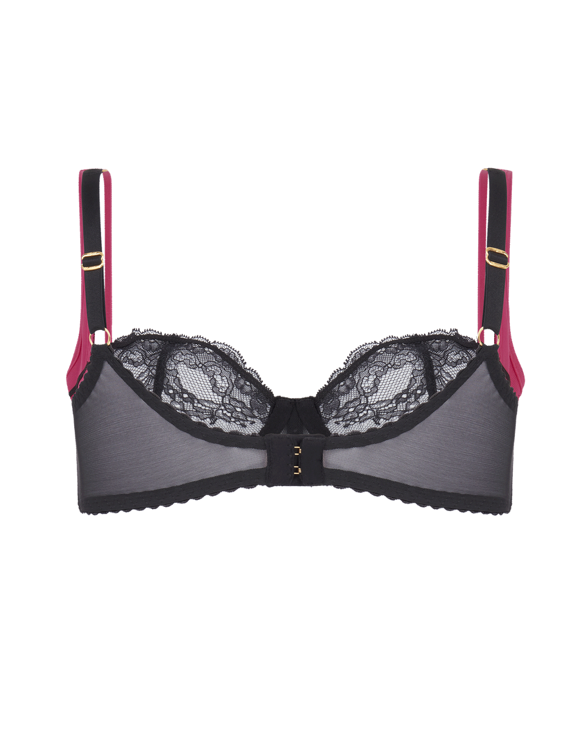 Maddy Balconette Underwired Bra Black/Pink | Agent Provocateur