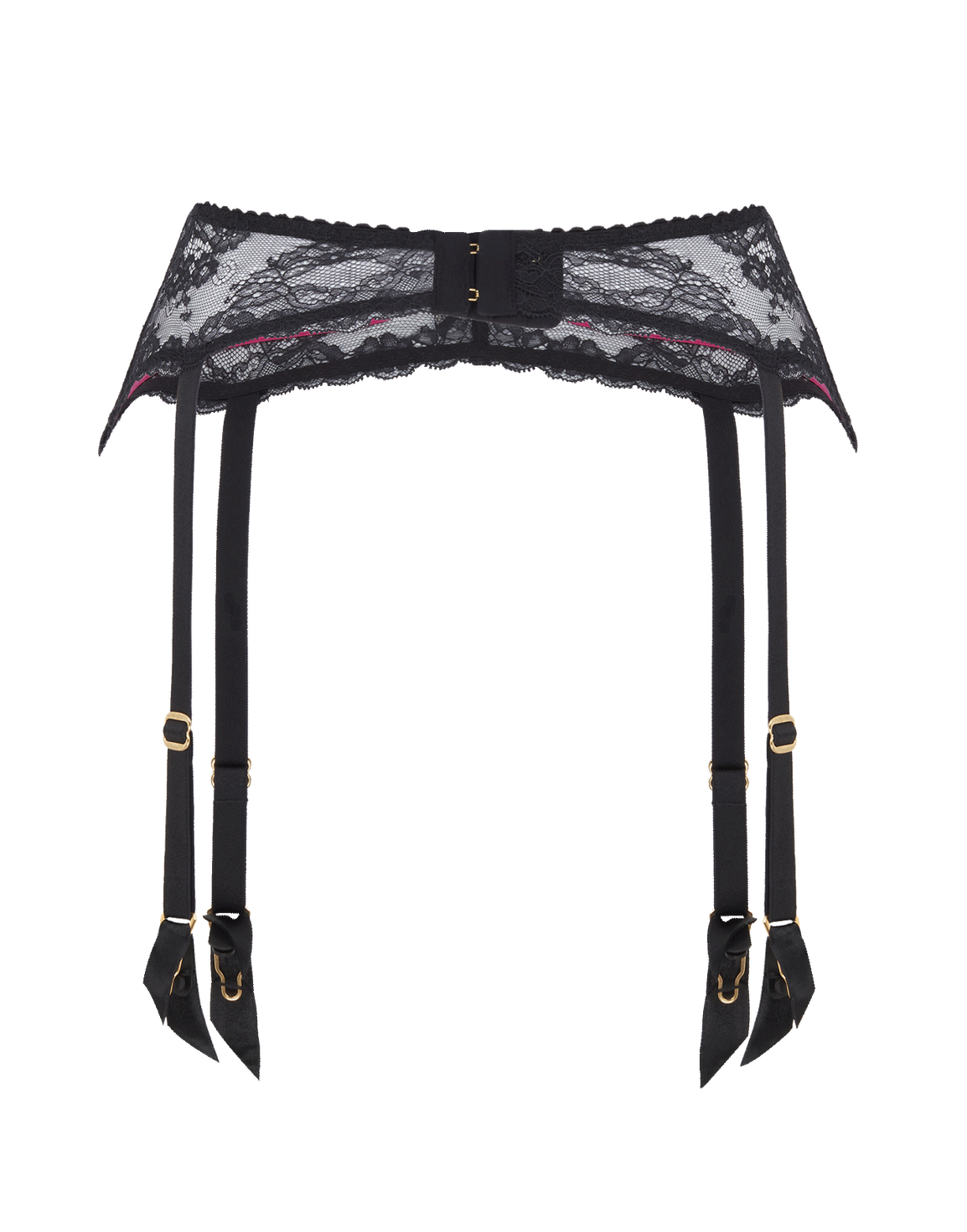 Maddy Suspender Black/Pink | Agent Provocateur