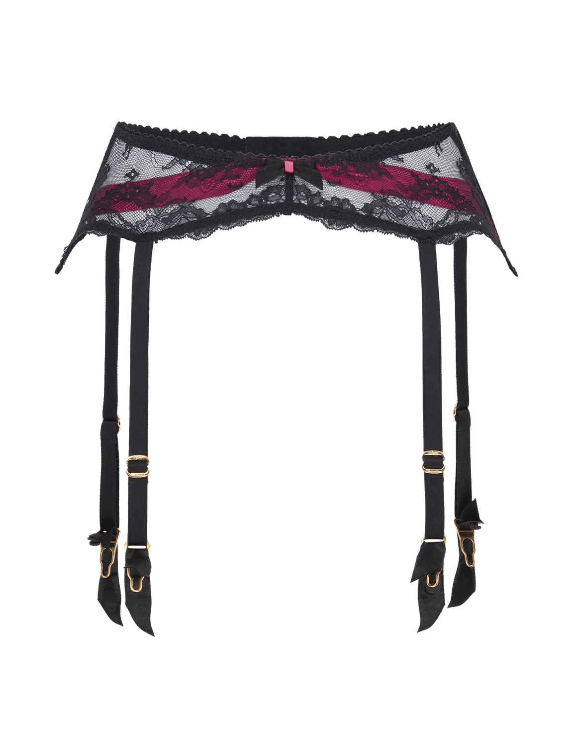 Maddy Suspender Black/Pink | Agent Provocateur