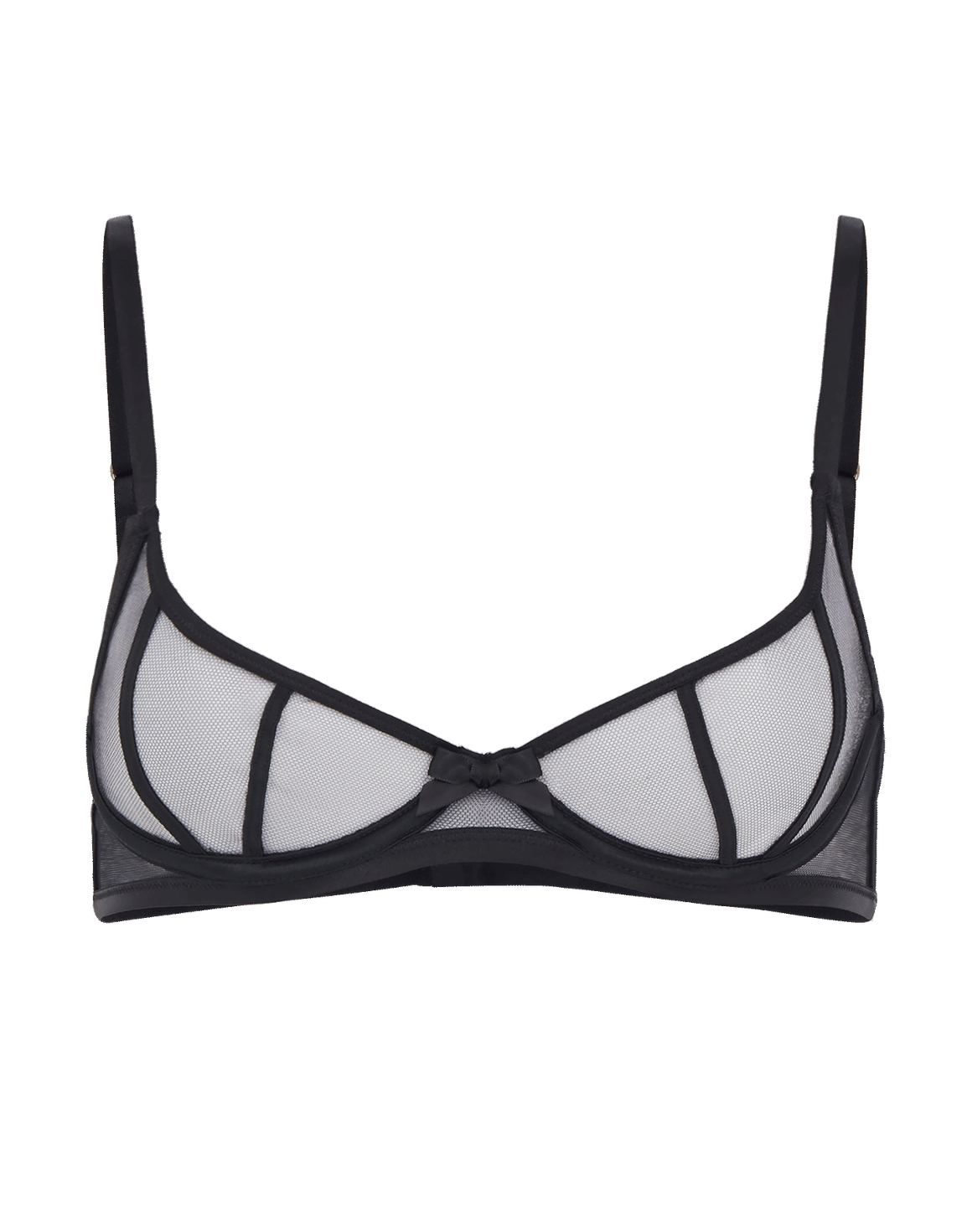 Ellise Demi Cup Underwired Bra Black | Agent Provocateur