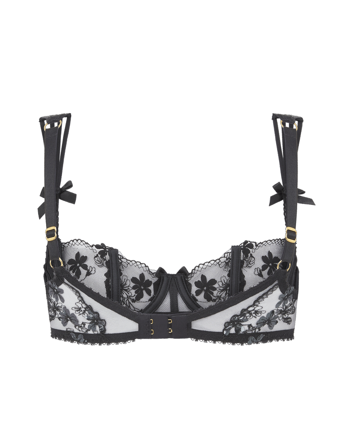 Skylee Balconette Underwired Bra Black/Petrol | Agent Provocateur