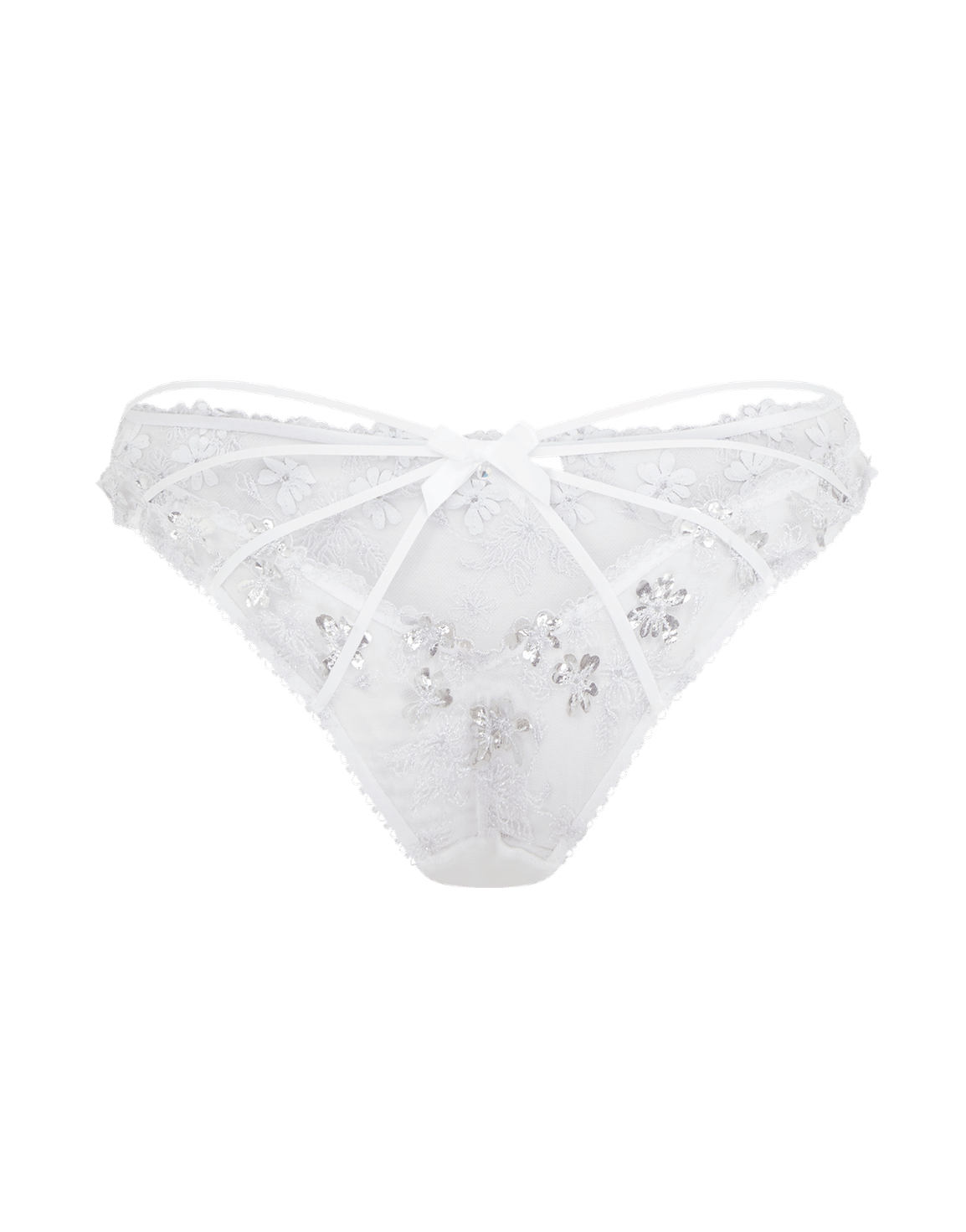 Skylee Full Brief White/Silver | Agent Provocateur