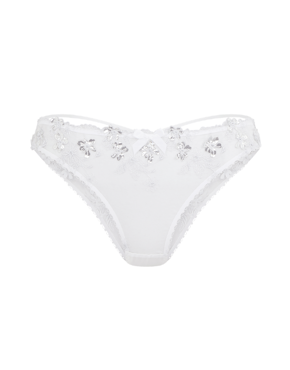 Skylee Full Brief White/Silver | Agent Provocateur