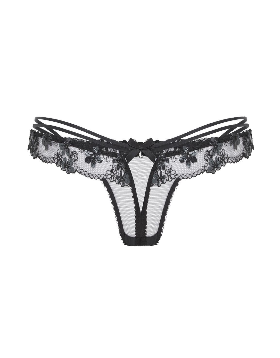 Skylee Thong  Black/Petrol | Agent Provocateur