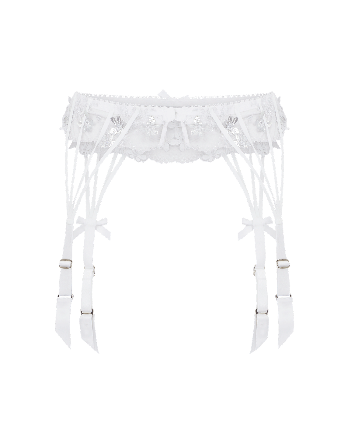 Skylee Suspender White/Silver | Agent Provocateur