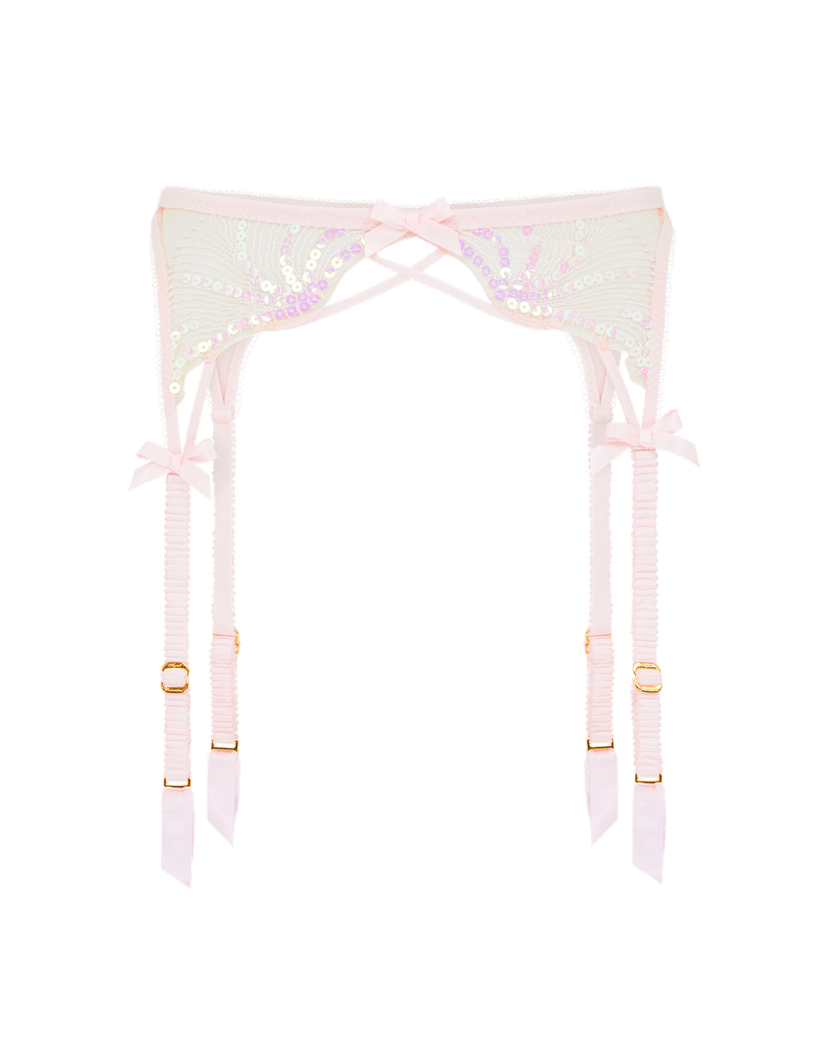 Quinny Suspender Baby Pink/Sand | Agent Provocateur