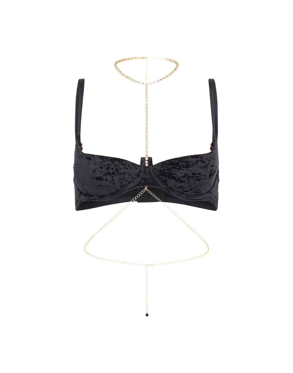 Kati Demi Cup Bra Black/Gold | Agent Provocateur
