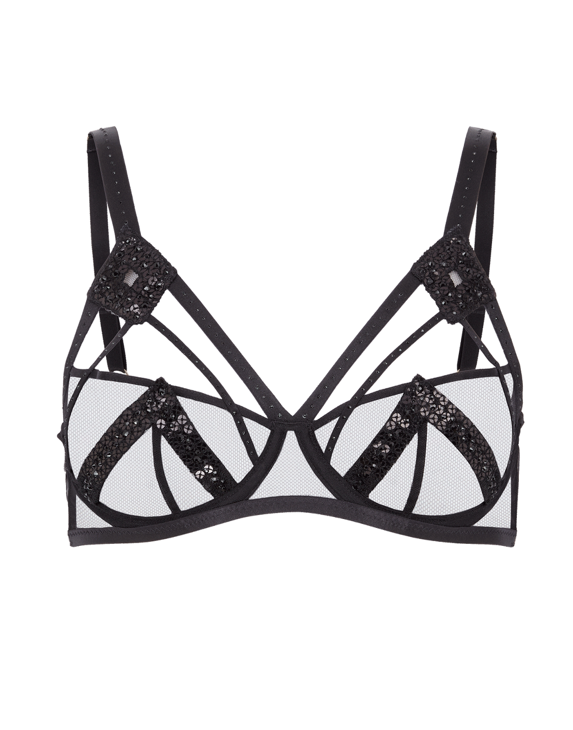 Celestia Balconette Underwired Bra Black | Agent Provocateur