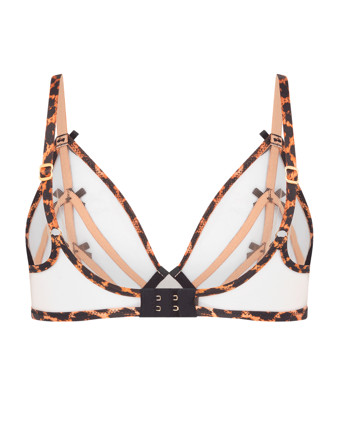 Blair Plunge Underwired Bra Black/Leopard | Agent Provocateur
