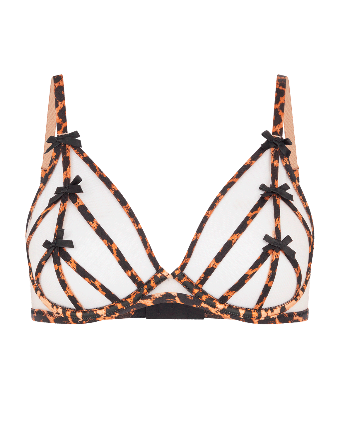 Blair Plunge Underwired Bra Black/Leopard | Agent Provocateur