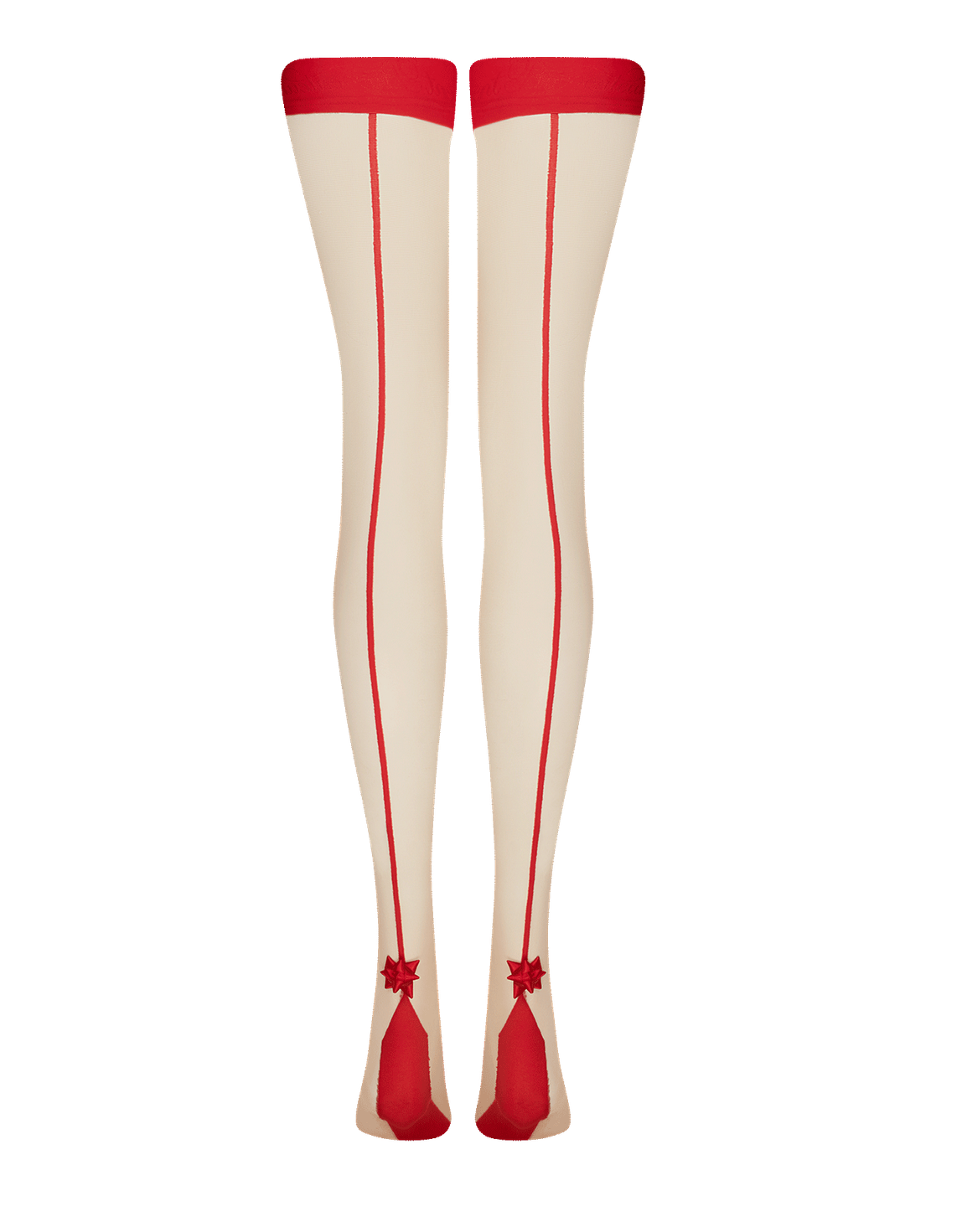 Prezzie Hold Ups Champagne/Red | Agent Provocateur