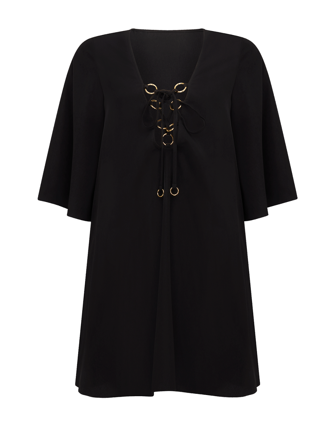 Nahli Short Kaftan Black/Gold | Agent Provocateur