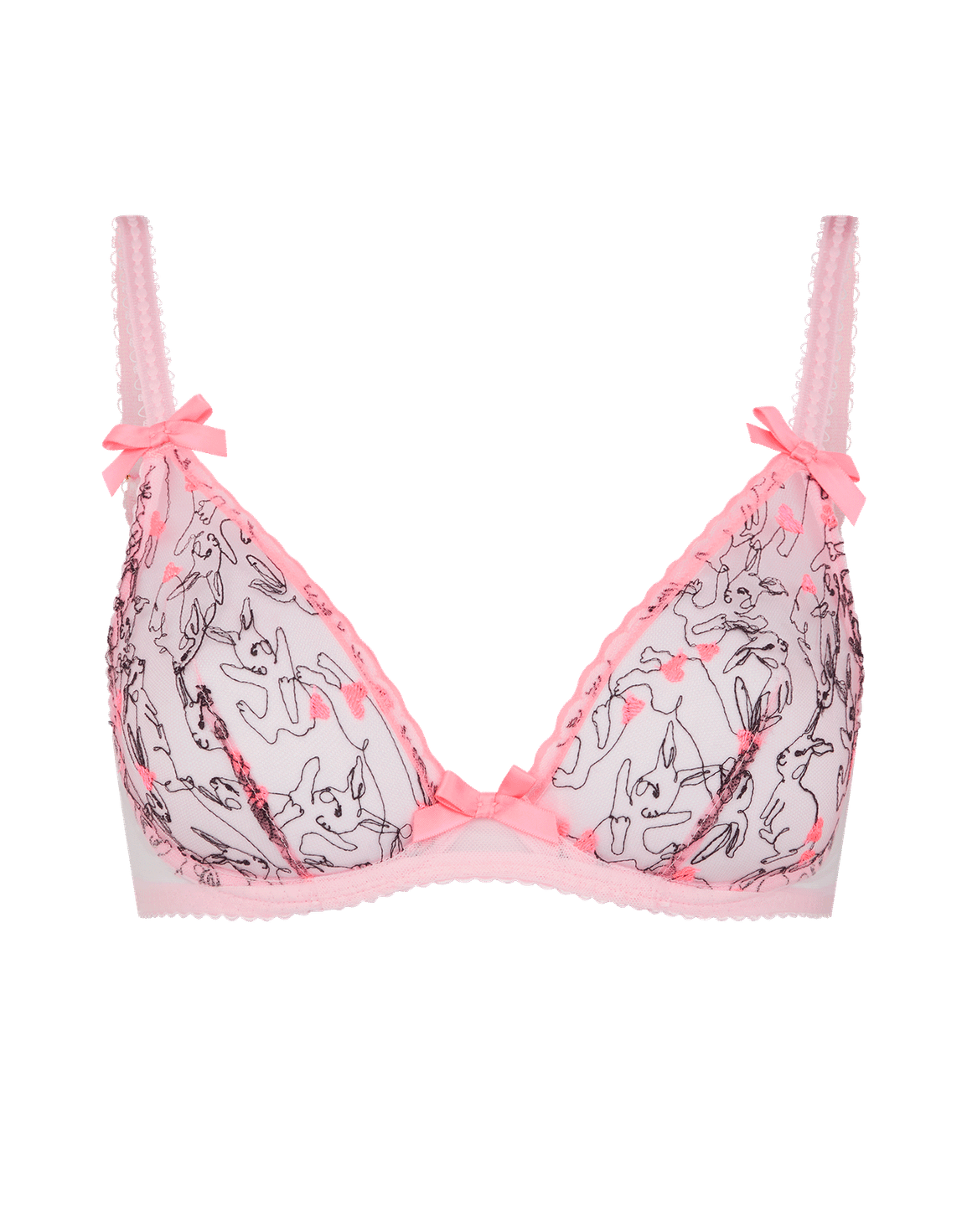 Bunnie Plunge Underwired Bra Baby Pink | Agent Provocateur