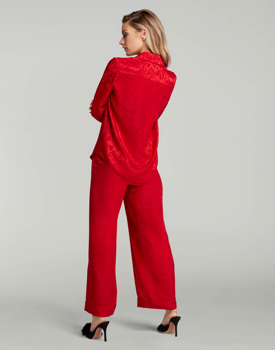 Kassidie Long Sleeved Pyjama Top Red | Agent Provocateur