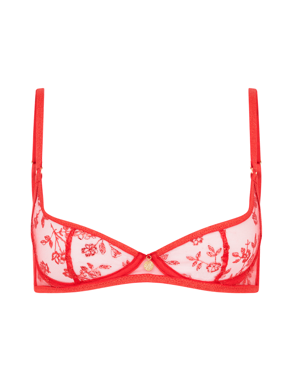 Zadi Demi Cup Underwired Bra Red | Agent Provocateur