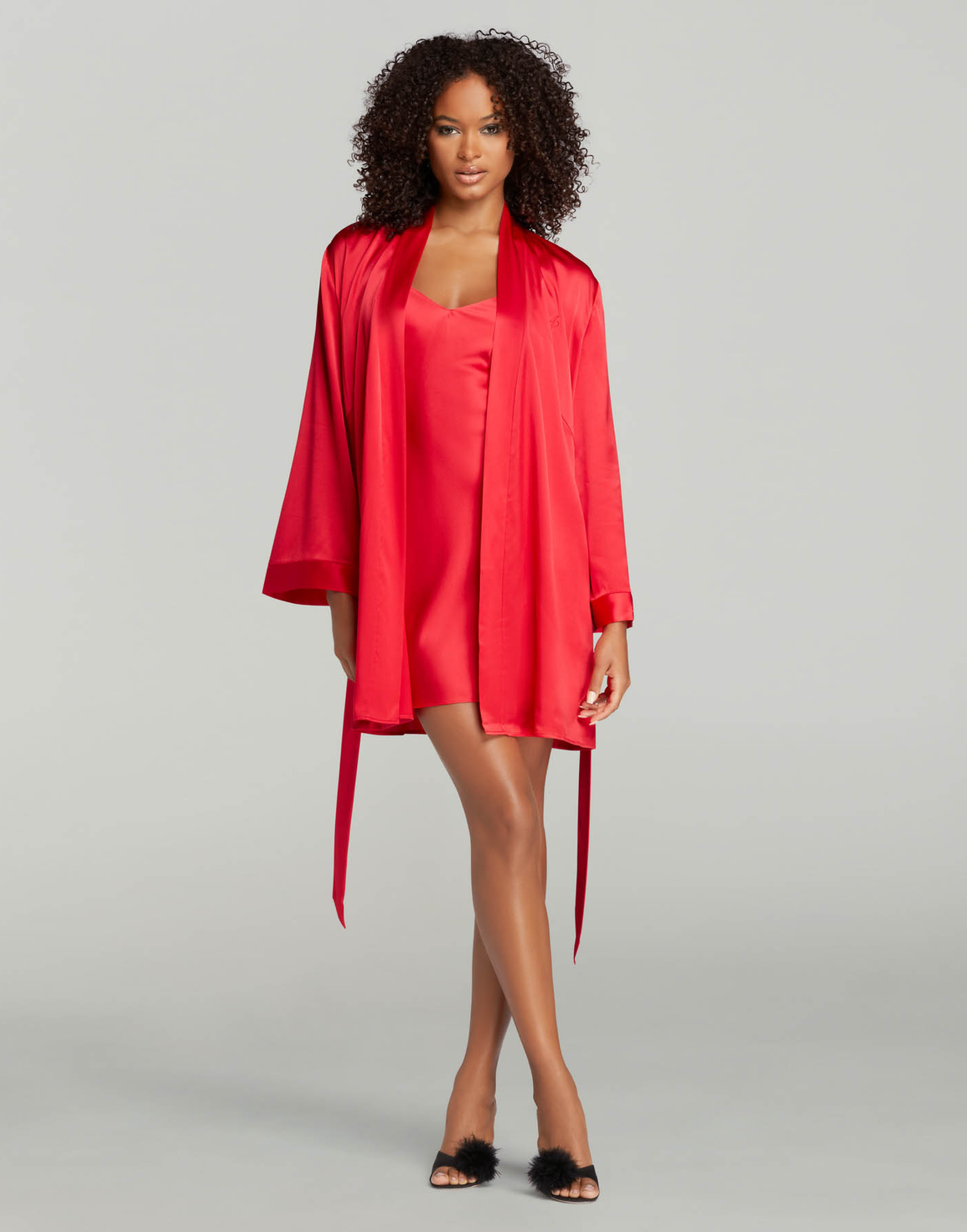 Arlette Short Dressing Gown Red | Agent Provocateur