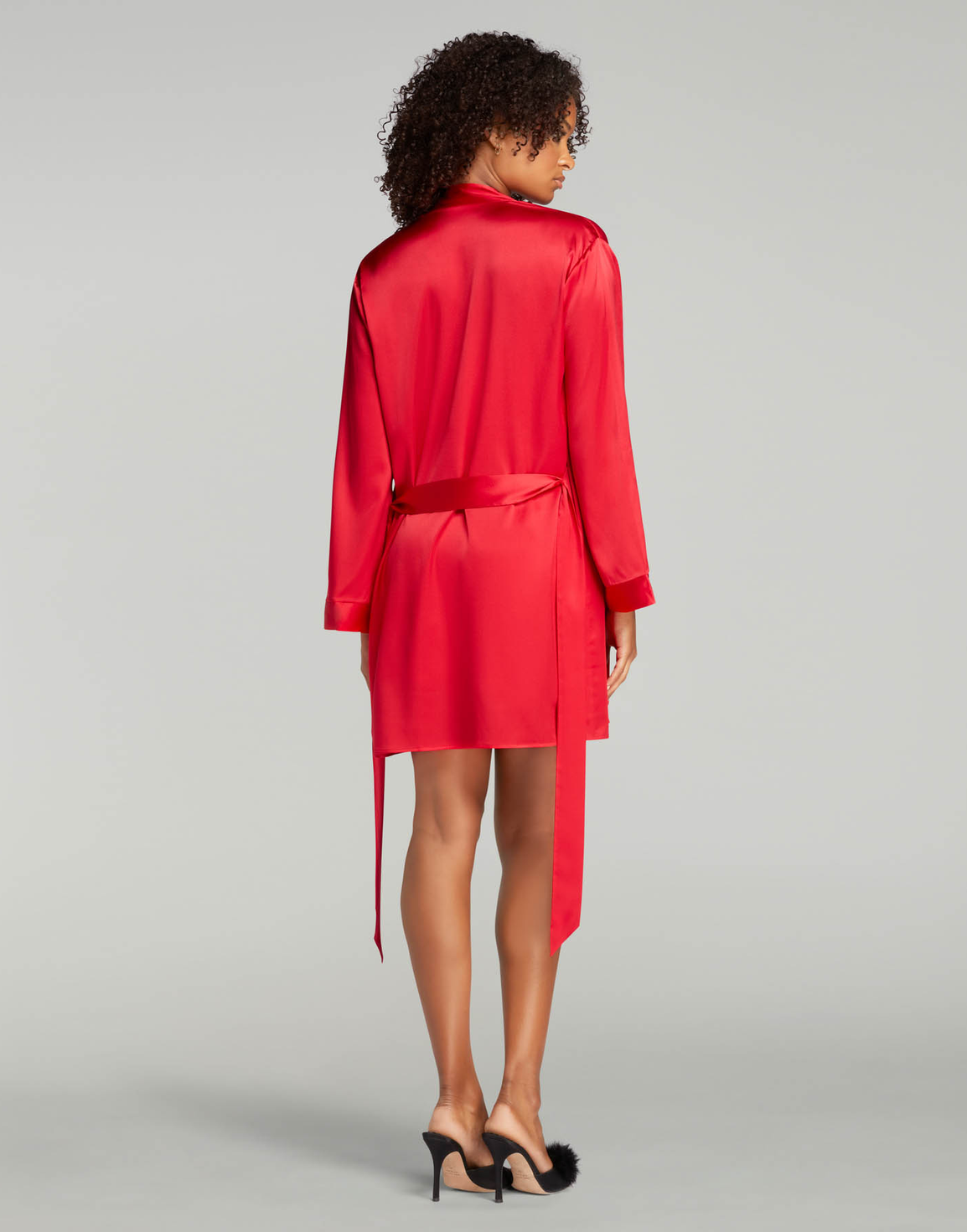 Arlette Short Dressing Gown Red | Agent Provocateur