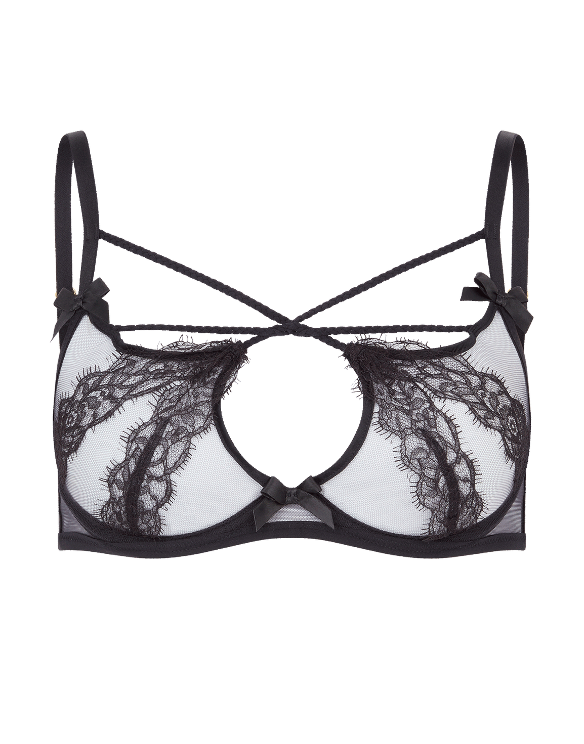 Nyxie High Apex Underwired Bra Black | Agent Provocateur