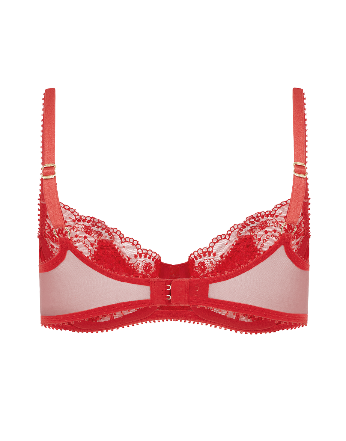 Yuma Plunge Underwired Bra Red | Agent Provocateur