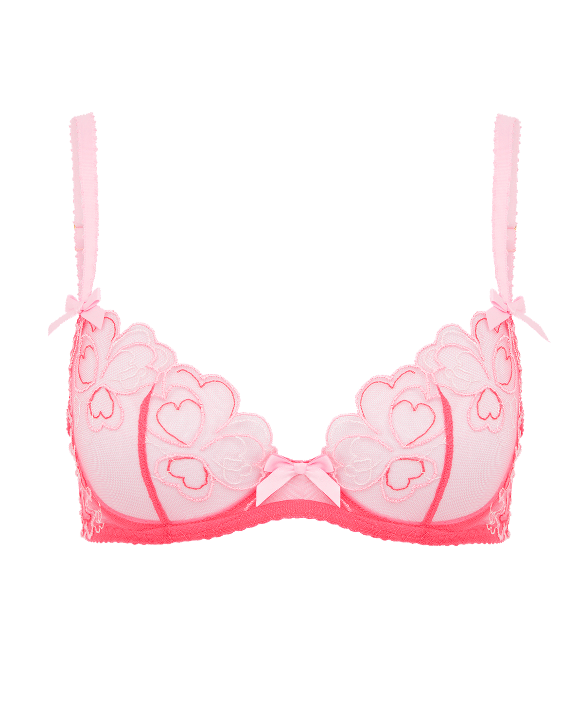 Maysie Plunge Underwired Bra Fuchsia/Baby Pink | Agent Provocateur