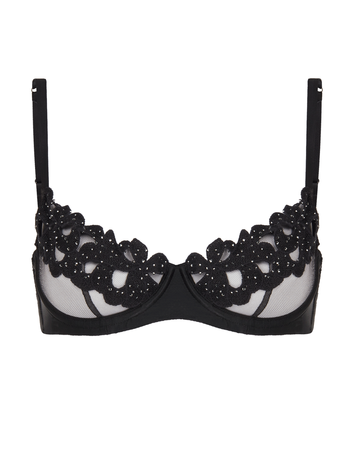 Angelinna Demi Cup Underwired Bra Black | Agent Provocateur