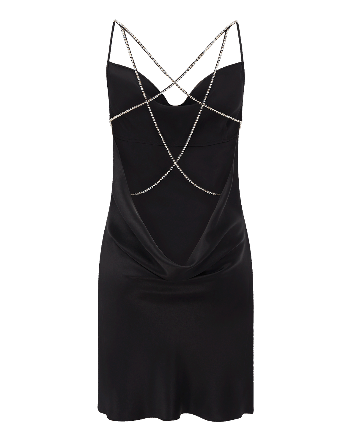 Leiah Slip Dress Black/Crystal | Agent Provocateur