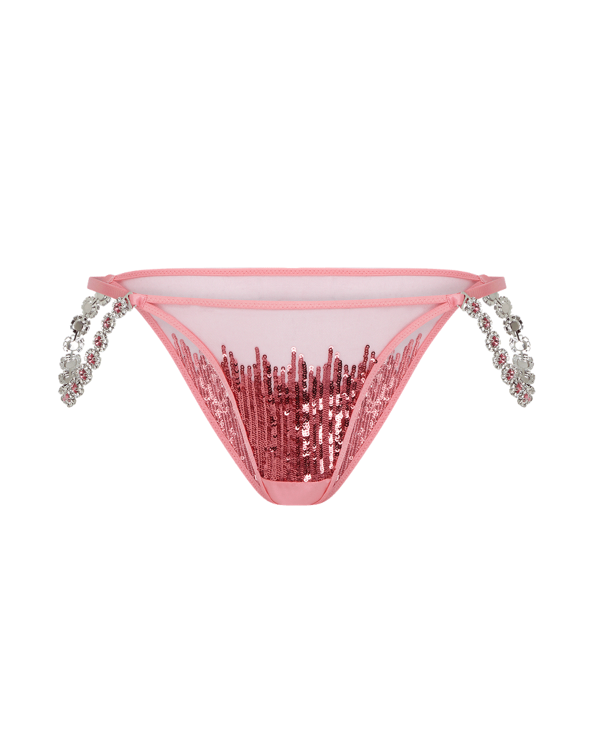 Calista Brazilian Brief Pink/Silver | Agent Provocateur