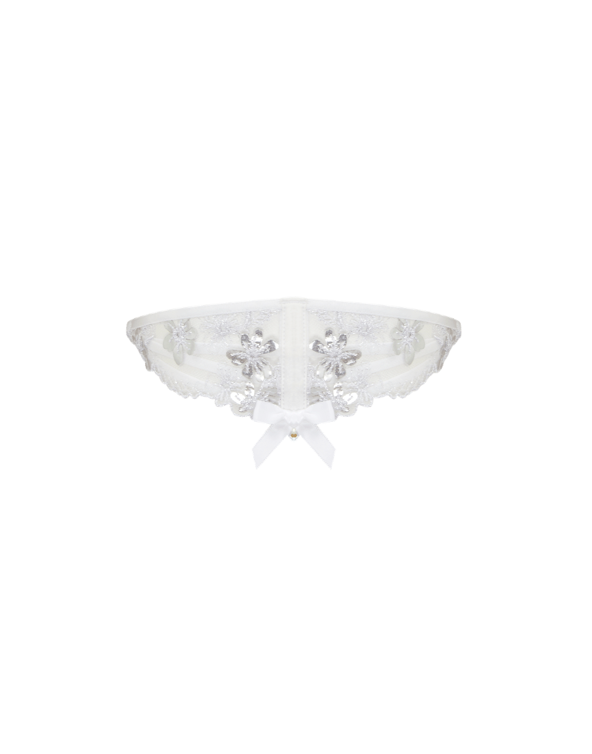 Skylee Garter White/Silver | Agent Provocateur