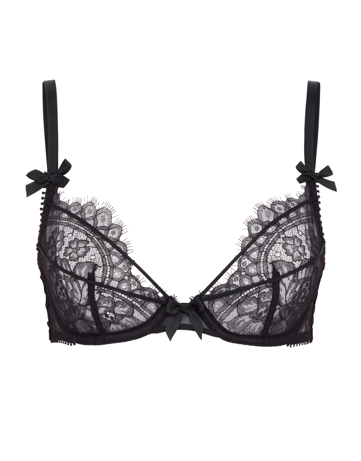 Kiya Plunge Underwired Bra Black | Agent Provocateur