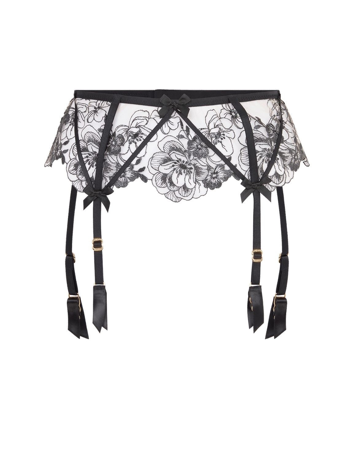 Kalia Suspender Black/Sand | Agent Provocateur