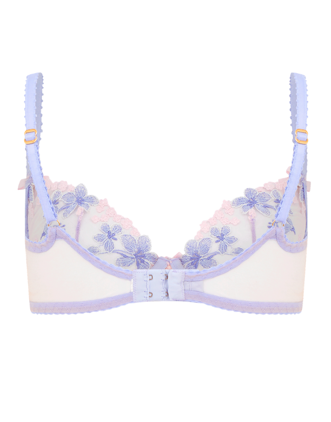 Cyrene Plunge Underwired Bra Baby Blue/Pink | Agent Provocateur