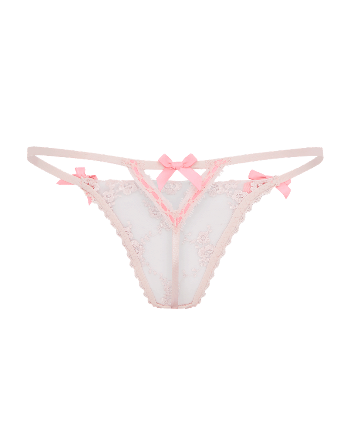 Adelie Thong Baby Pink/Hot Pink | Agent Provocateur