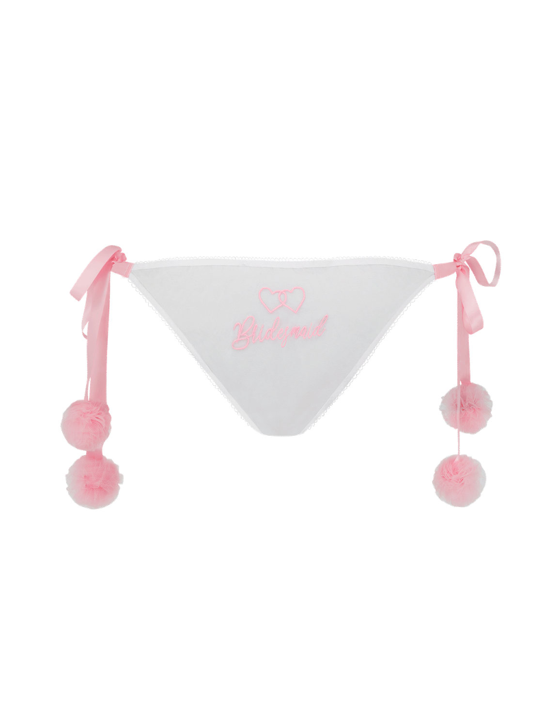 Bridesmaid Tie Side Brief White/Baby Pink | Agent Provocateur