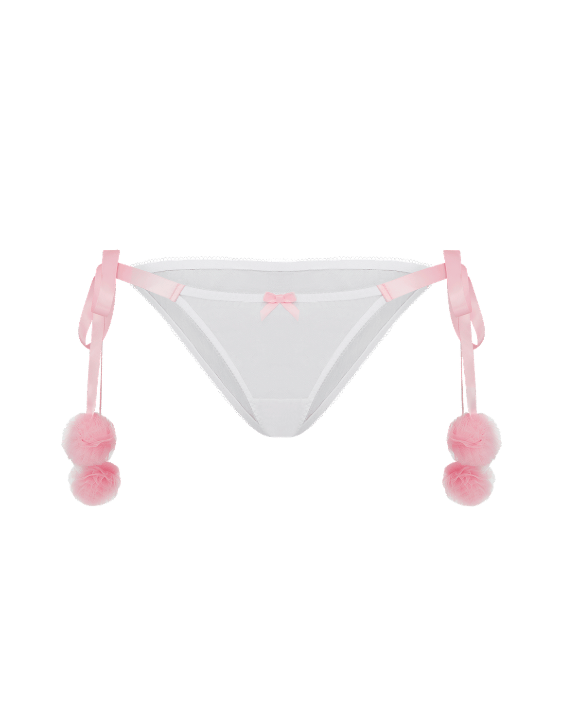Bridesmaid Tie Side Brief White/Baby Pink | Agent Provocateur
