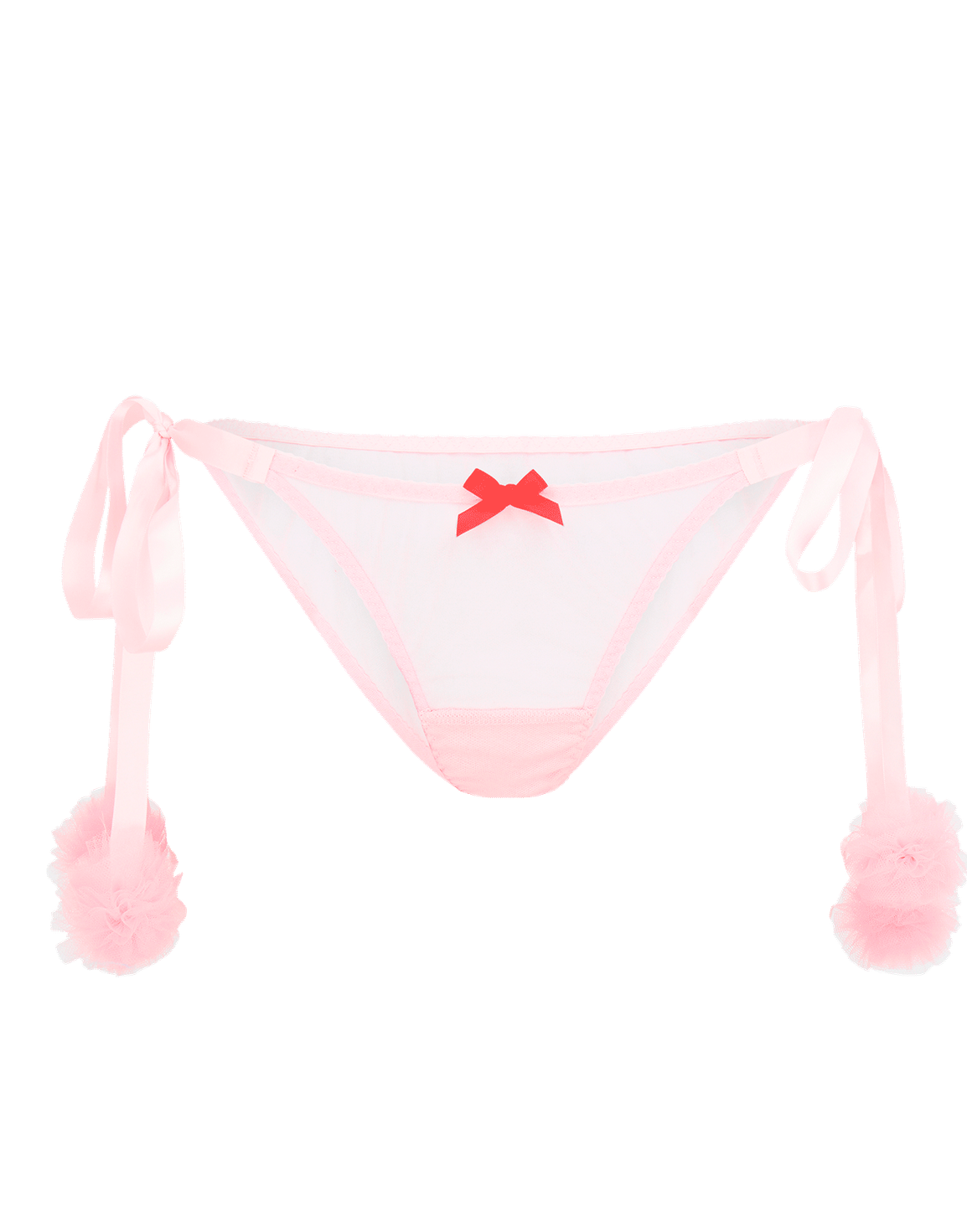 Lick Me Tie Side Brief Baby Pink/Red | Agent Provocateur