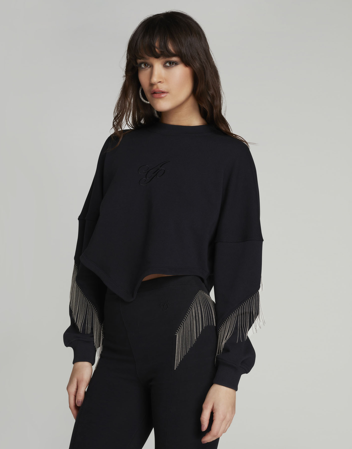 Nadiah Sweatshirt Black/Silver | Agent Provocateur