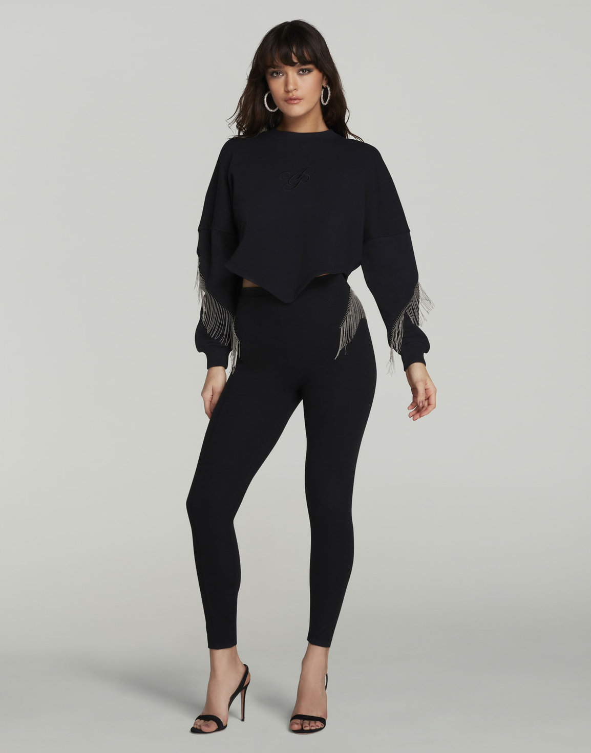 Nadiah Sweatshirt Black/Silver | Agent Provocateur