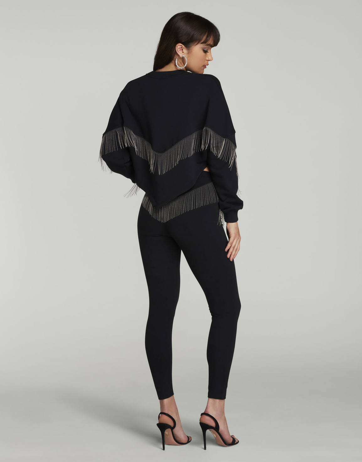 Nadiah Sweatshirt Black/Silver | Agent Provocateur