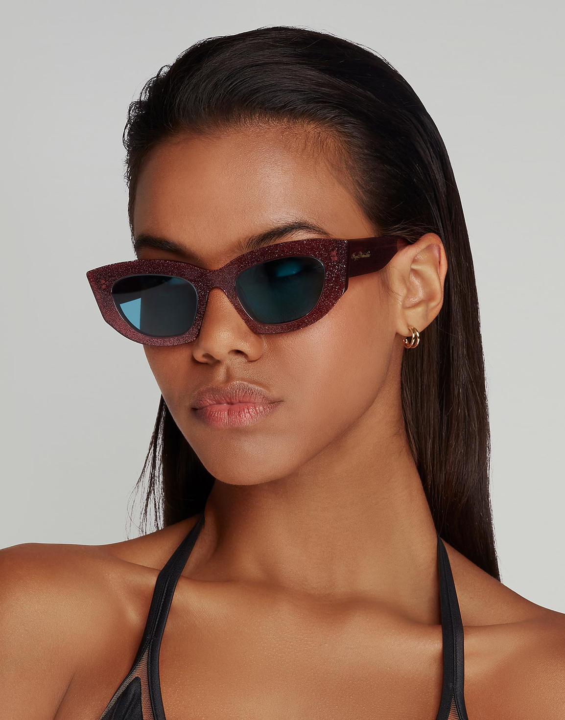 Kitti Sunglasses Dark Pink/Turquoise | Agent Provocateur