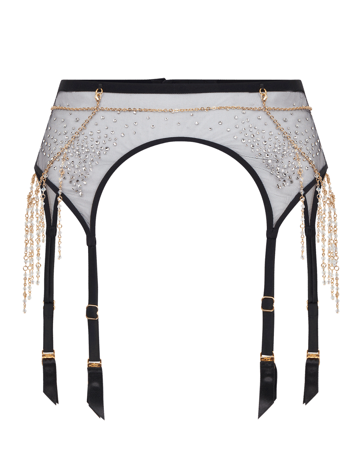 Solar Suspender Black/Crystal | Agent Provocateur