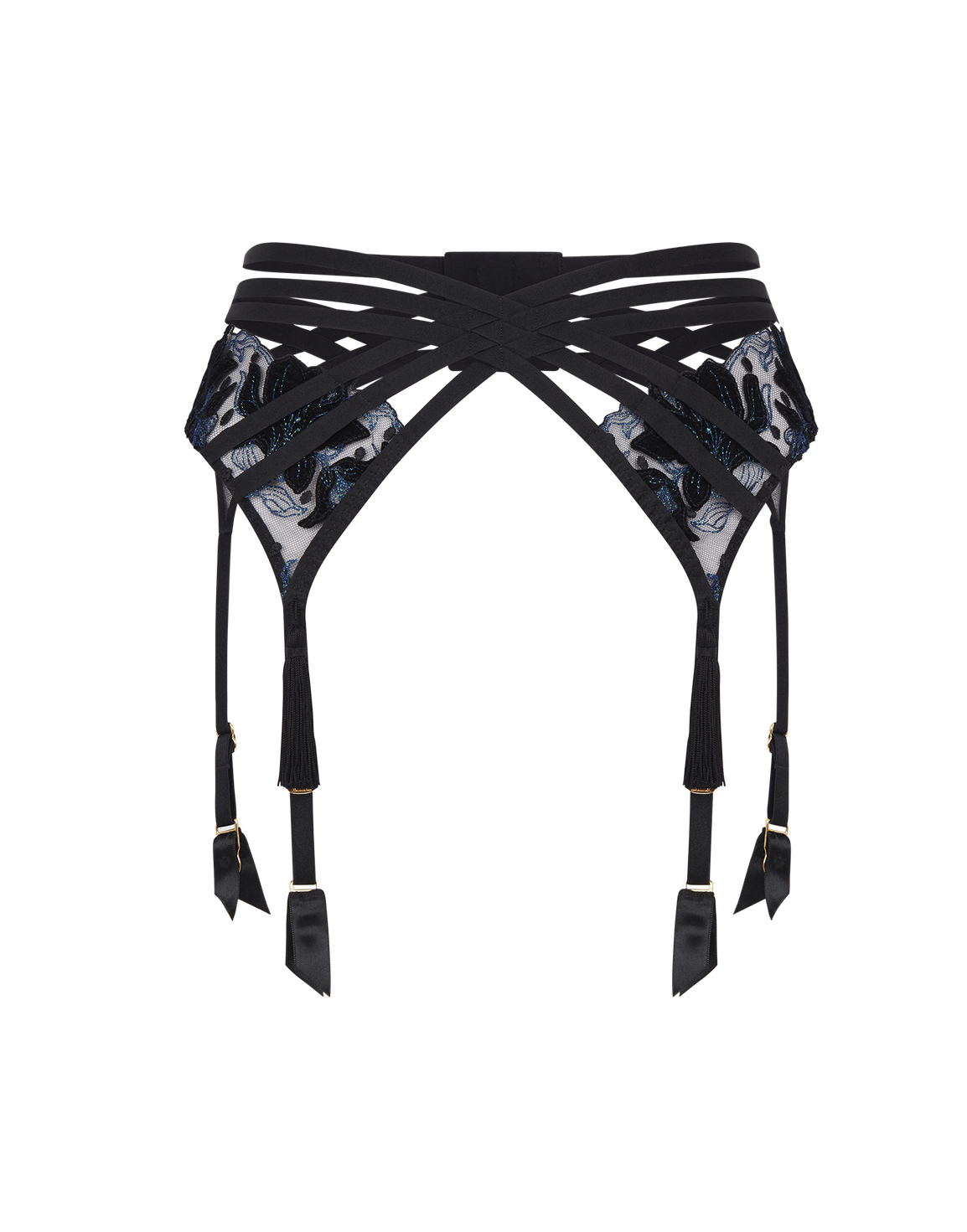 Adellah Suspender Black/Teal | Agent Provocateur